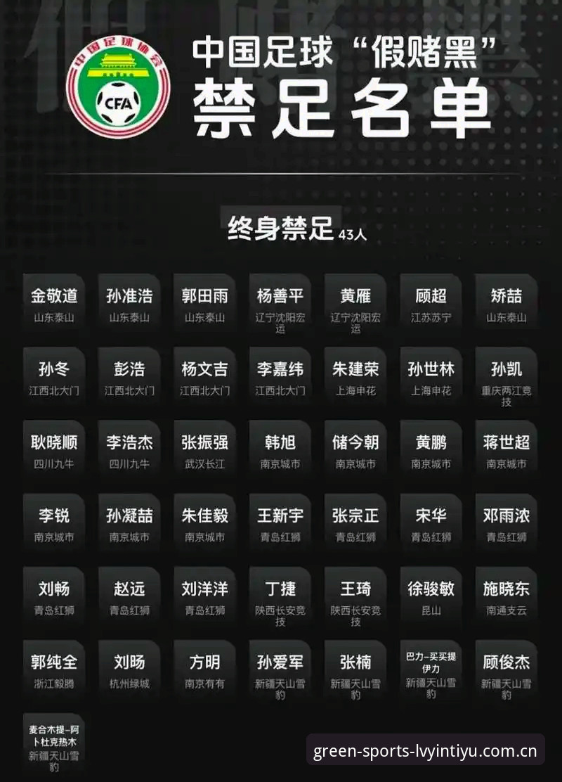资深球迷分享：足协第三批禁足名单曝光，绿茵体育平台深度解读行业震荡
